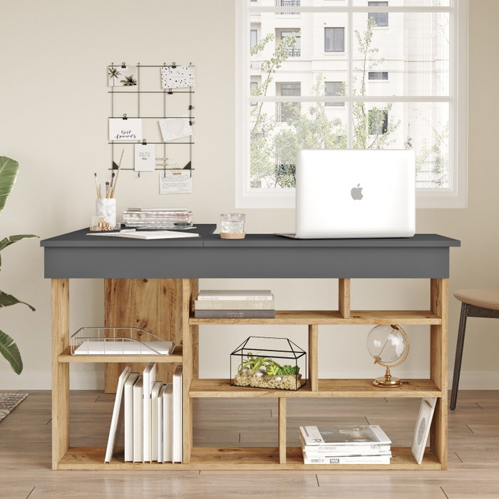 Hanah Home Ct5-Aa Mesa de Estudio Pino Atlántico y Negro Hanah Home Ct5-Aa Mesa de Estudio Pino Atlántico y Negro
